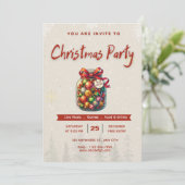 🍬🎄Sweet Candy Christmas Editable 5x7” Invitation (Debout devant)