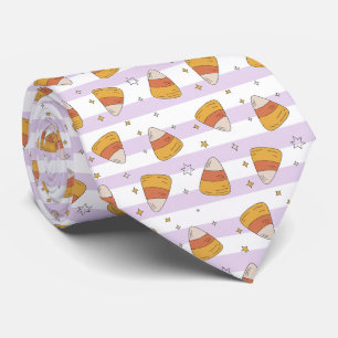 Sweet Candy Corn & Stars Halloween Patroon Stropdas