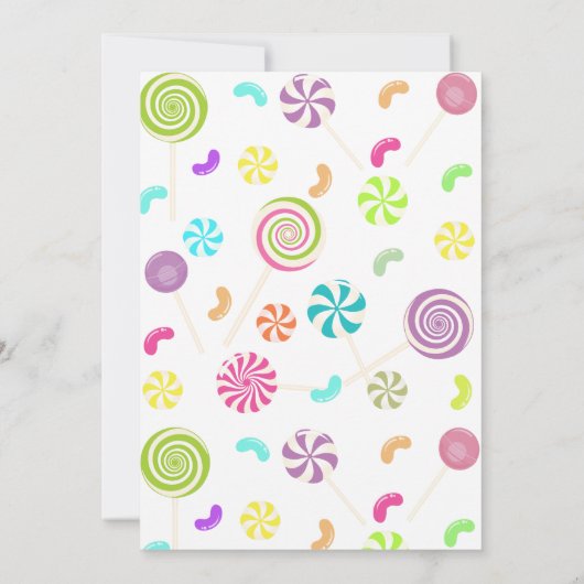 Sweet Candy Invitations d'anniversaire (Dos)