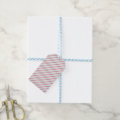 Sweet Candy Stripe Red Pink Blue Holiday/Bday  Cadeaulabel (Met Touw)
