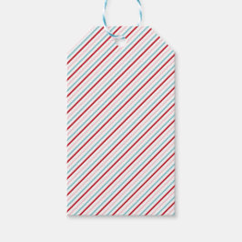 Sweet Candy Stripe Red Pink Blue Holiday/Bday  Cadeaulabel