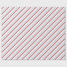 Sweet Candy Stripe Red Pink Blue Holiday/Bday  Cadeaupapier