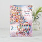 Sweet Candyland Anniversaire Fête Invitation (Debout devant)