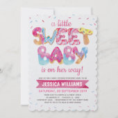 Sweet Candyland arroses Baby shower Invitation (Devant)