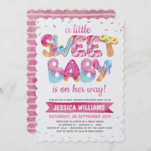Sweet Candyland arroses Baby shower Invitation