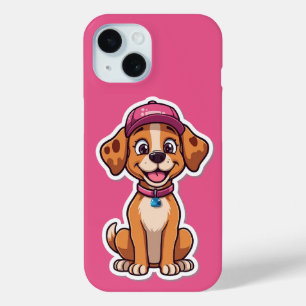 Sweet Cartoon Dog - Happy Puppy in Pet Sticker