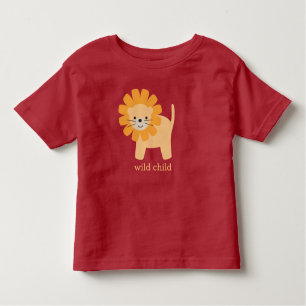 Sweet Cartoon Lion Kinder Shirts