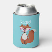 Sweet Cartoon Red Fox gepersonaliseerd Blikjeskoeler (Blikje Voorkant)