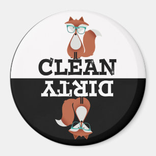 Sweet Cartoon Red Fox Vaatwasser Magnet Magneet