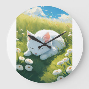 Sweet Cat Clocks Grote Klok