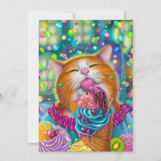 Sweet Cat Feestdagenkaart (Voorkant)