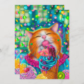 Sweet Cat Feestdagenkaart (Voorkant / Achterkant)