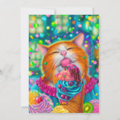 Sweet Cat Feestdagenkaart (Achterkant)