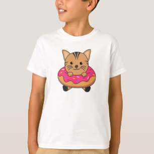 Sweet Cat Funny Animals in donut Funny Cats T-shirt