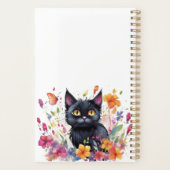 Sweet Cat Waterverf ongedateerd | Je naam Planner (Achterkant)