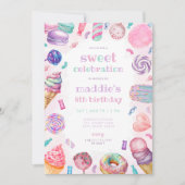 Sweet Celebration Candy Anniversaire Invitation (Devant)