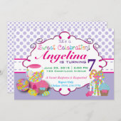 Sweet Celebration Candy Invitation (Devant / Derrière)