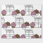 Sweet Celebration Cupcake en geschenkdoos Cadeaupapier (Vlak)