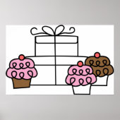 Sweet Celebration Cupcake en geschenkdoos Poster (Voorkant)