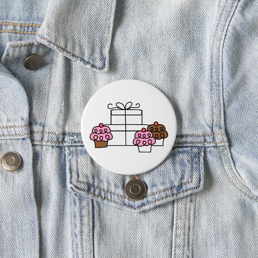Sweet Celebration Cupcake en geschenkdoos Ronde Button 7,6 Cm