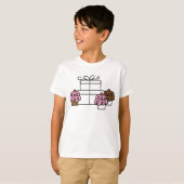 Sweet Celebration Cupcake en geschenkdoos T-shirt (Voorkant volledig)
