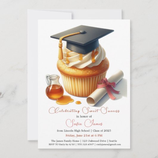 Sweet Celebration Graduation Party Invitation (Devant)