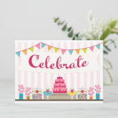 Sweet Celebration Invitation Kaart (Staand voorkant)