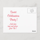 Sweet Celebration uitnodiging (Achterkant)