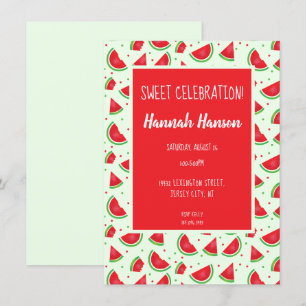 Sweet Celebration Watermeloen Patroon Lichtgroen Kaart