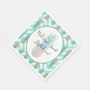 Sweet Celebrations Pineapple Chevron Baby shower Servet