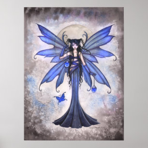 Sweet Celeste Blue Fairy Print van Molly Harrison