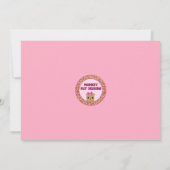 Sweet CHEETAH Girl Baby shower Invitation CGS Roze Kaart (Achterkant)