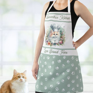 Sweet Chef Cat Pet Gepersonaliseerde keuken Pawpri Schort