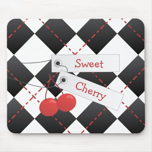 Sweet Cherry Argyle Muismat (Voorkant)