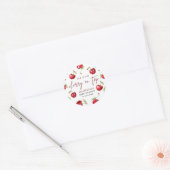 Sweet Cherry Baby shower Ronde Sticker (Envelop)