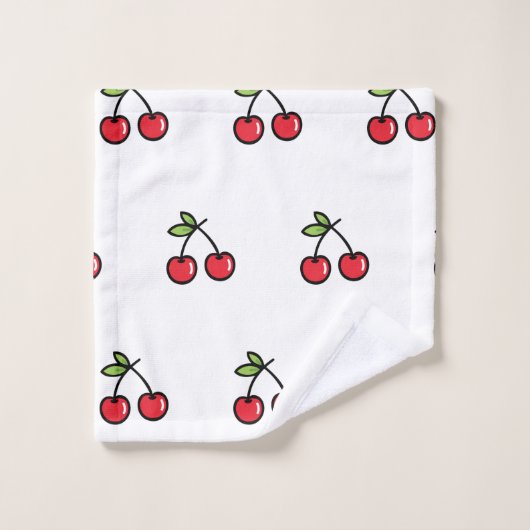 Sweet Cherry Bath Towel Set (Gant de toilette)