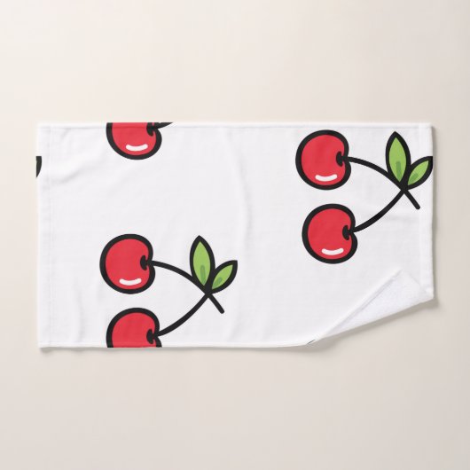 Sweet Cherry Bath Towel Set (Serviette à main)
