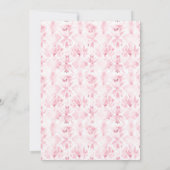 Sweet Cherry Blossom Crest | Monogram bruiloft Kaart (Achterkant)