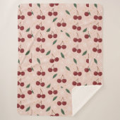 🍒🌸Sweet Cherry Blush Snow Collection Sherpa Deken (Voorkant)