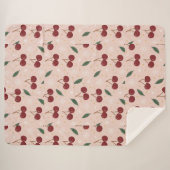 🍒🌸Sweet Cherry Blush Snow Collection Sherpa Deken (Voorkant (horizontaal))