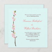 Sweet Cherry Branch op bleek blauw Kaart (Voorkant / Achterkant)