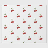 🍒 Sweet Cherry Minimal Elegant Tissue Paper Cadeaupapier (Vlak)