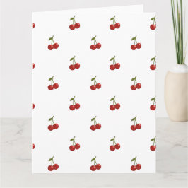 🍒 Sweet Cherry Minimal Elegant Tissue Paper Kaart