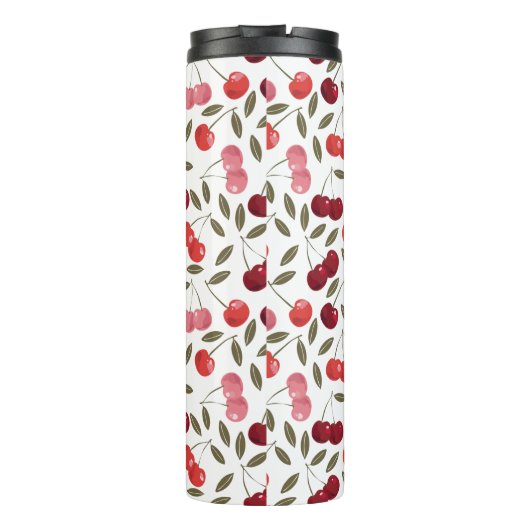 Sweet Cherry Pattern | Monogram Thermosbeker (Achterkant)