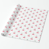 Sweet Cherry Pattern Wrapping Paper Cadeaupapier (Uitgerold)