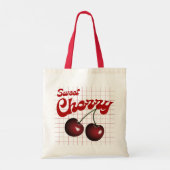 Sweet Cherry Schattige Fruit Budget Canvas tas (Achterkant)