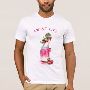 Sweet Cherry T-Shirt Cool Boisson - Texte personna