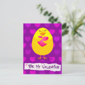 Sweet chick en amour, carte postale (Debout devant)