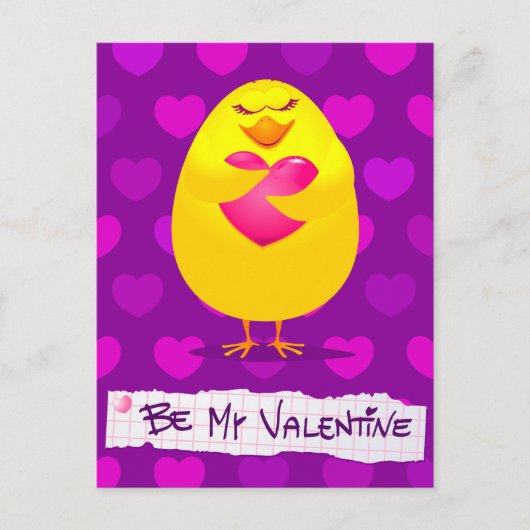 Sweet chick en amour, carte postale (Devant)