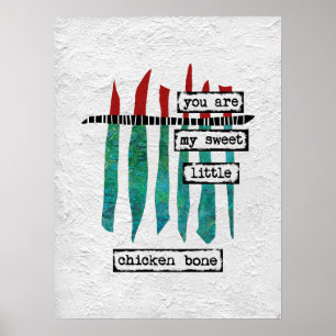 Sweet Chicken Bone Art - Poster Abstract